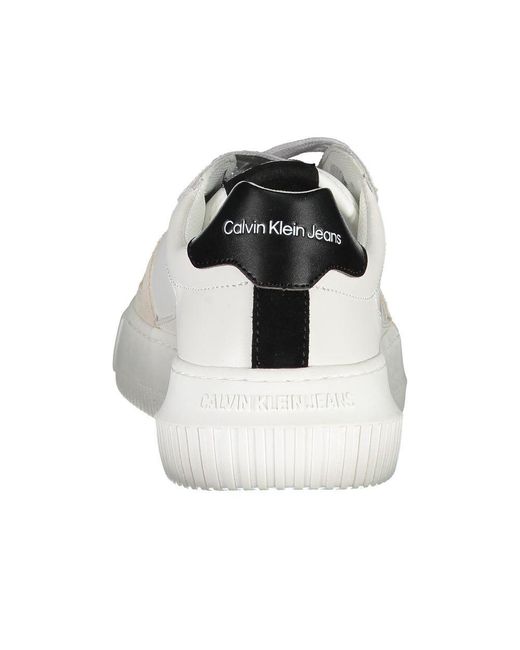 Calvin Klein Multicolor Bianco Leather Sneaker
