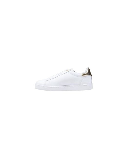 EA7 White Leather Low Top Sneakers