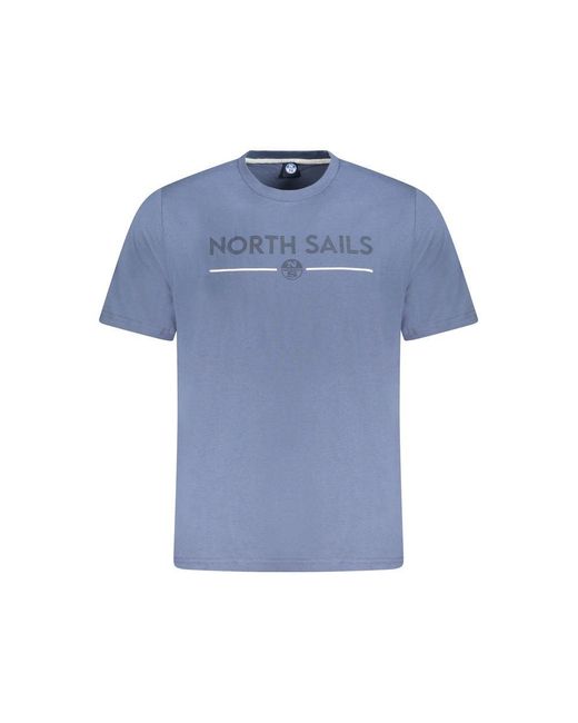 North Sails Blue Cotton T-Shirt for men