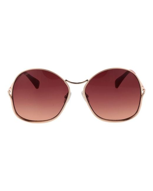Max Mara Red Metal Sunglasses
