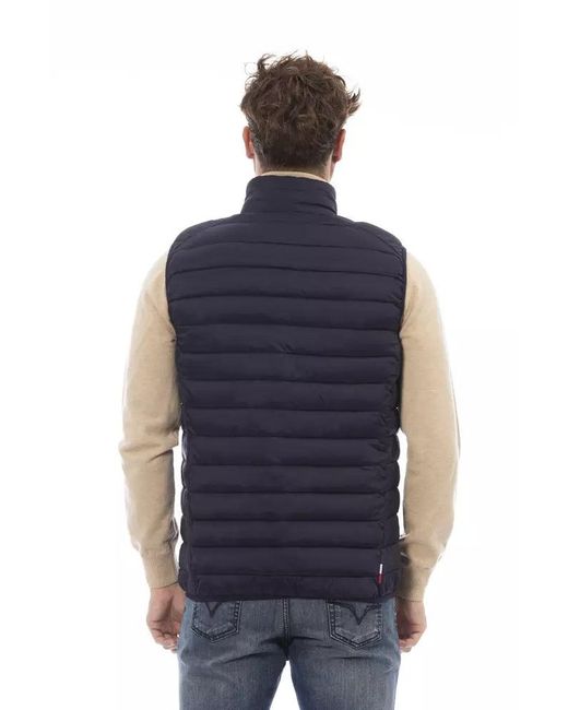 INVICTA WATCH Blue Quilted Contrast Patch Fashion Vest for men