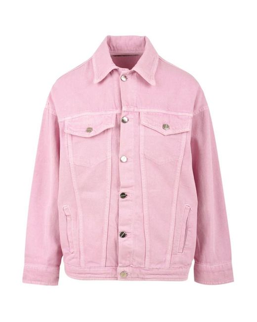 hinnominate Pink Cotton Jackets & Coat