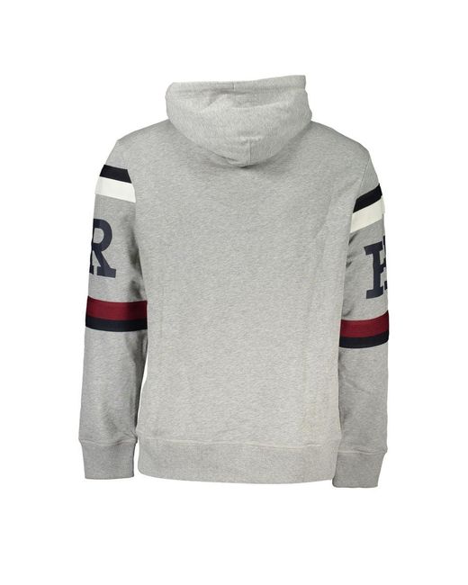 Tommy Hilfiger Gray Sleek Hooded Cotton Sweatshirt for men