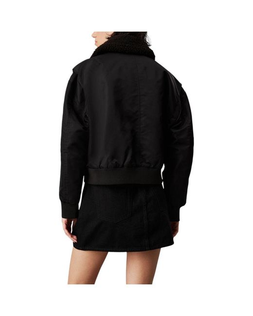 Calvin Klein Black Polyester Jackets & Coat
