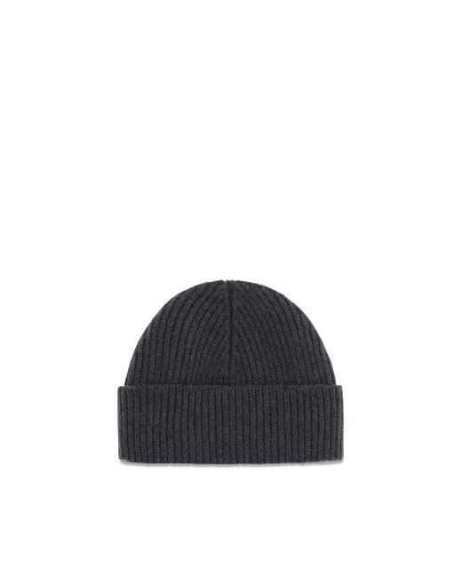 AMI Blue Gray Wool Oves Aries Beanie for men