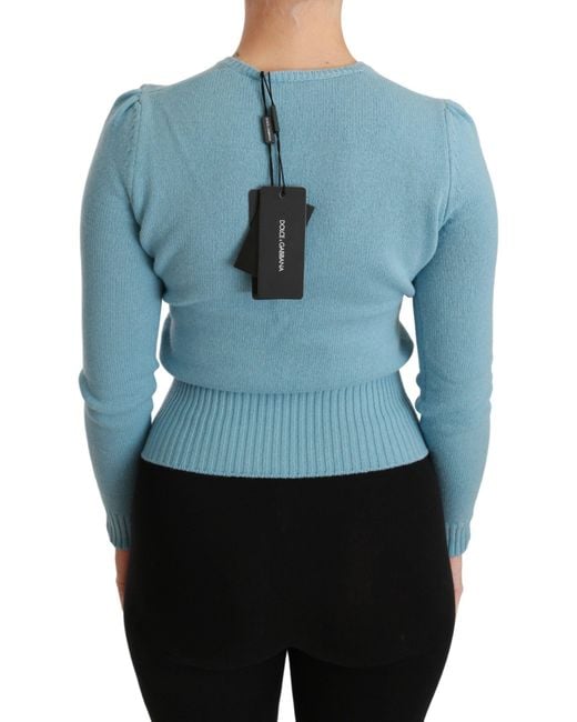 Dolce & Gabbana Blue Wool Sweater