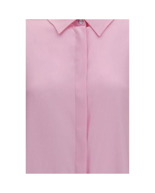 Ella Pink Multicolor Silk Shirt