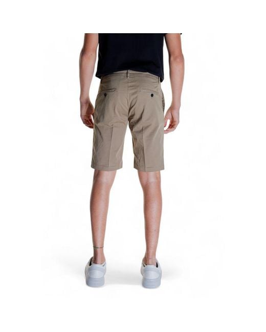 Antony Morato Gray Beige Cotton Bermuda Shorts for men