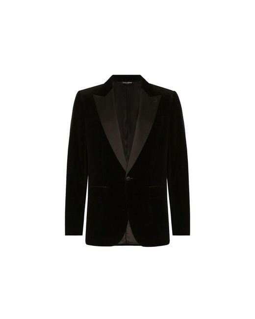Dolce & Gabbana Black Cotton Tuxedo for men