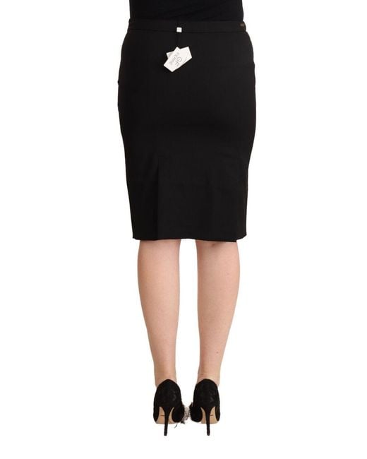 Gianfranco Ferré Black Gf Ferre Pencil Knee Length Straight Skirt