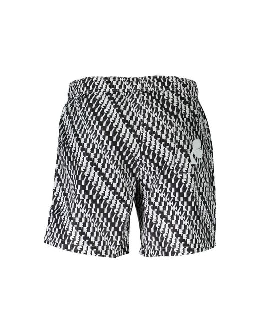 Karl Lagerfeld Black Polyester Swim Boxer for men