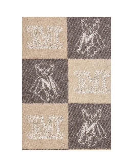 Max Mara Natural Beige Cashmere Scarf