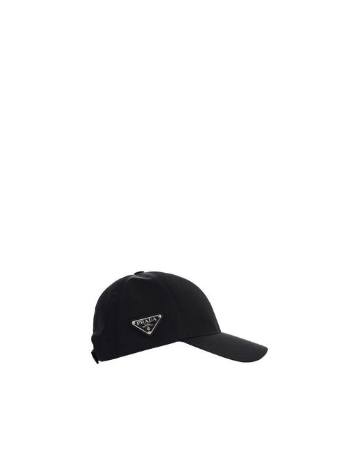 Prada Black Recycled Polyamide Cap (baseball Hat) for men
