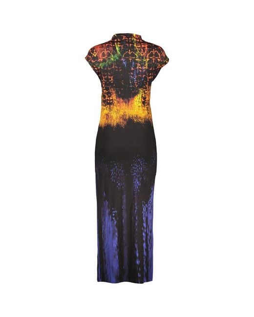 Desigual Blue Black Viscosa Dress