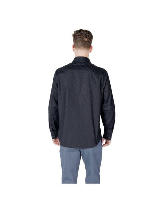 ARMANI EXCHANGE Blue Cotton Shirt for men