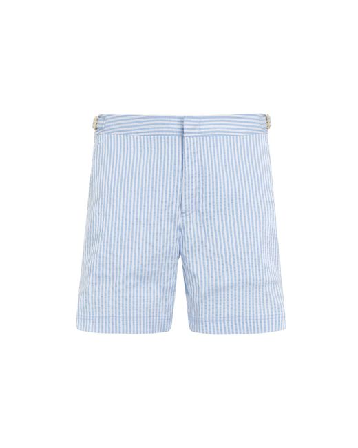 Orlebar Brown Light Blue Bulldog Classic Stripe Polyester Swim Shorts for men