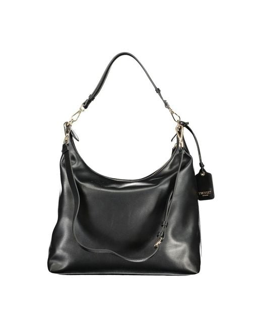 Twinset Black Nero Poliuretano Hobo Bag