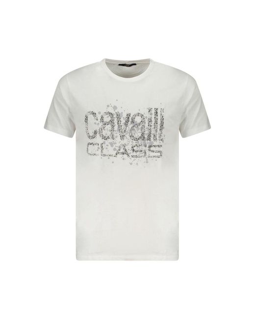 Roberto Cavalli White Cotton T-Shirt for men