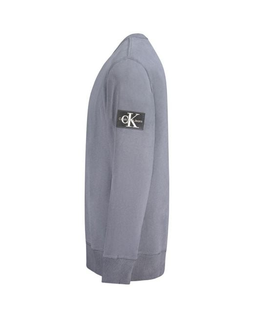 Calvin Klein Blue Cotton Sweater for men