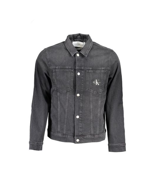 Calvin Klein Gray Cotton Jacket for men