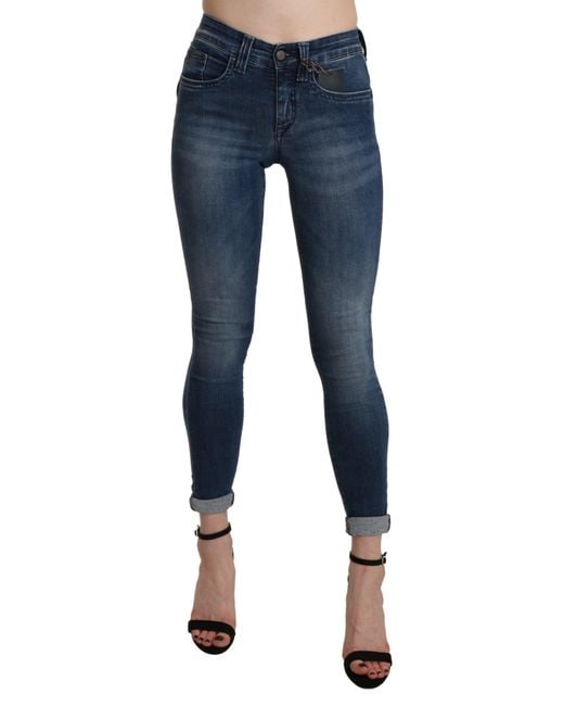 Ermanno Scervino Blue Chic High Waist Cropped Jeans