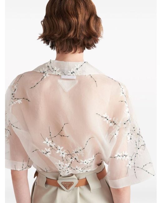 Prada White Floral