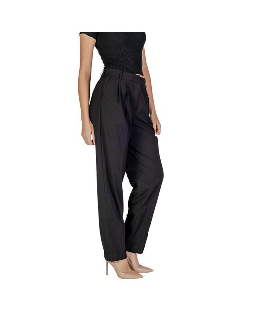 VILA CLOTHES Black Polyester Jeans & Pant