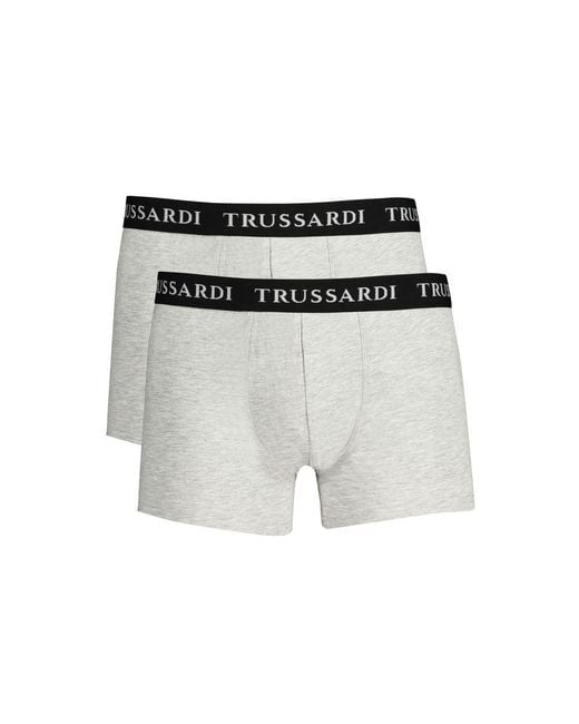 Trussardi Gray Cotton Underwear for men