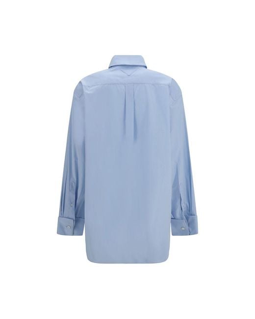 Prada Blue Cotton Shirt