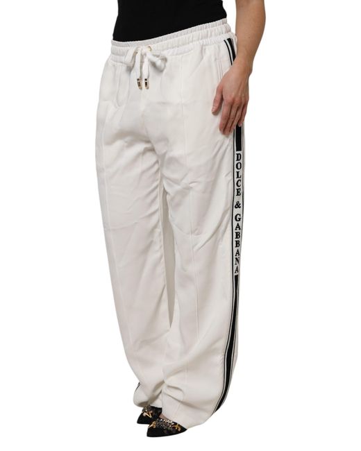 Dolce & Gabbana Gray White Jogger Sweatpants Pants for men
