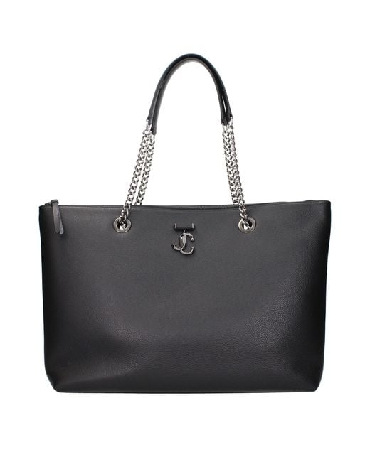 Jimmy Choo Black Leather Shoulder Bag
