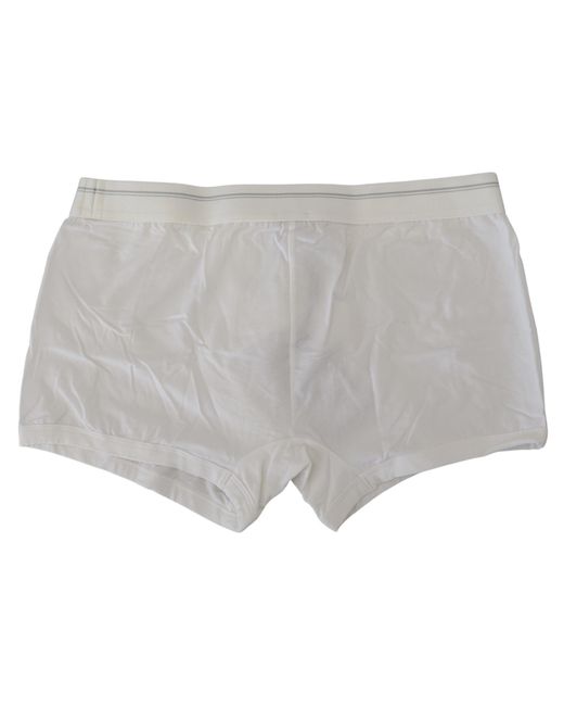 Dolce & Gabbana White Elegant Cotton Blend Boxer Shorts for men