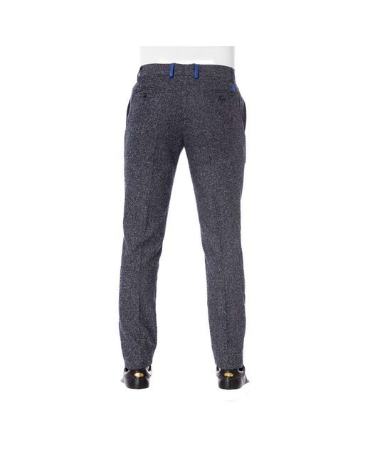 Trussardi Blue Black Cotton Jeans & Pant for men