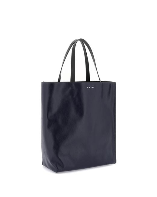 Marni Blue Large Soft Museum Bag for men
