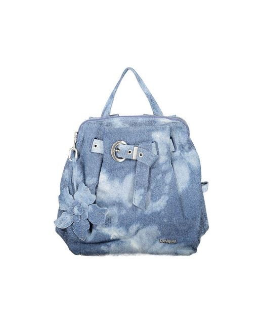 Desigual Blue Cotton S Backpack