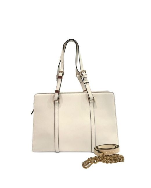 Twinset Natural White Pu Shoulder Bag