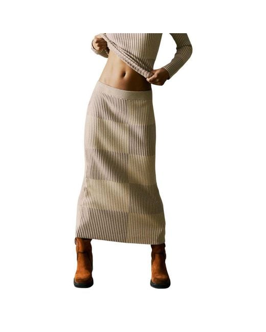 Desigual Natural Viscose Long Skirt