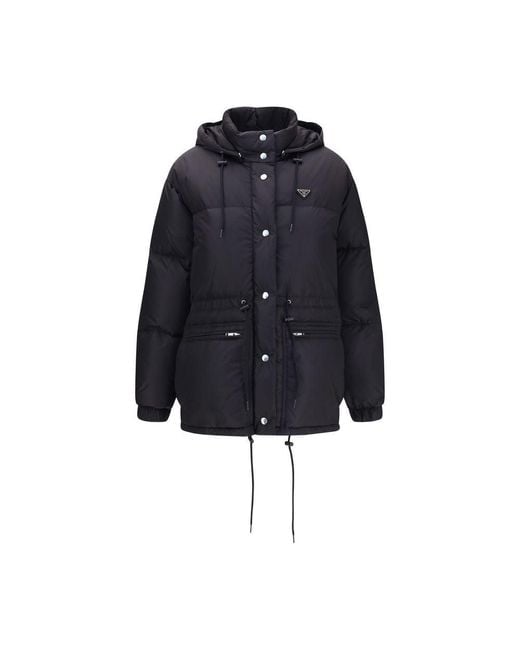 Prada Blue Black Goose Down Parka
