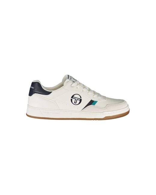 Sergio Tacchini White Sleek Sneakers With Contrast Embroidery for men