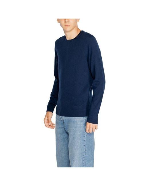 Calvin Klein Blue Wool Wool T-Shirt for men