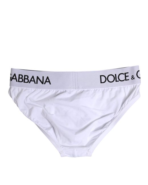 Dolce & Gabbana White Cotton Stretch Regular Brief Underwear for men