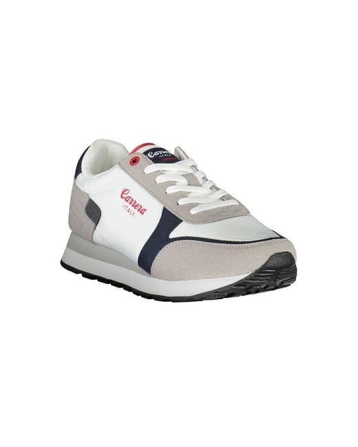 Carrera White Polyester Sneaker for men