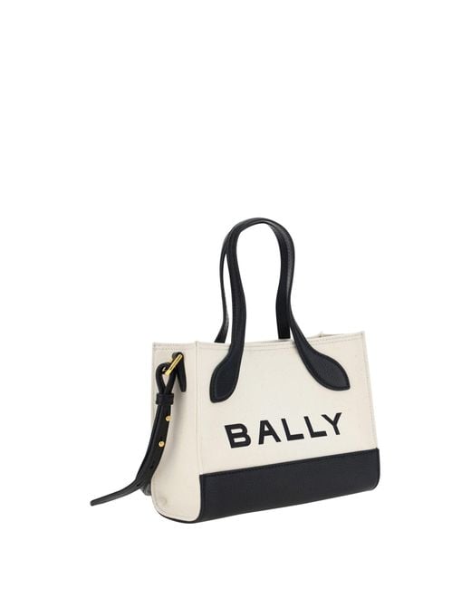 Bally White And Leather Mini Handbag