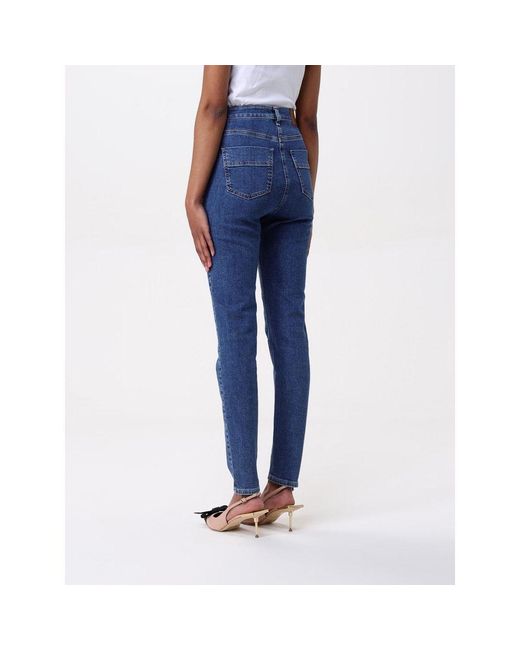 Elisabetta Franchi Blue Denim High