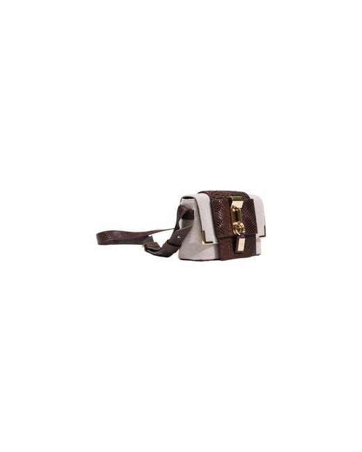 Replay Brown Beige Polyester Handbag