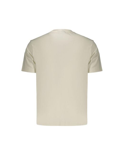 Napapijri Natural White Cotton Men's T for men