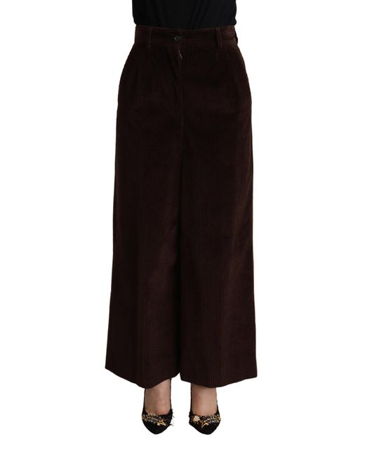 Dolce & Gabbana Black Elegant High-Waisted Wide Leg Pant