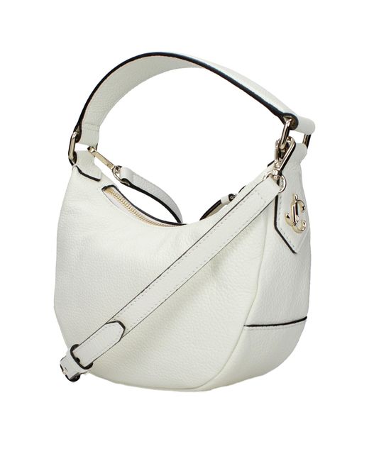 Jimmy Choo White Handbags Bets Leather/Latte