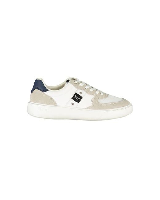 Blauer White Leather Sneaker for men