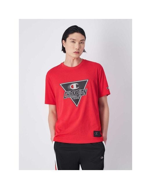 Champion Red Multicolor Cotton Sportswear for men